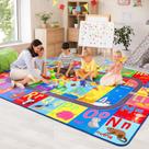 Tapete HOMORE Kids Collection de 9 x 12 pés para aprender o alfabeto