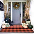 Tapete Homydecor Fall Plaid 120 cm x 180 cm de algodão ao ar livre
