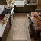 Tapete HUGEAR Retro 2x6 lavável marrom, corredor, quarto, cozinha
