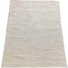 Tapete Indiano Kilim Artesanal Lã e Algodão White Bege 3x4m