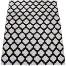 Tapete Indiano Kilim Preto e Branco Epic Mesquita Feito à Mão 2,46 x 3,05m