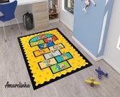 Tapete Infantil Amarelinha Decoração 100x140 Antiderrapante