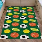 Tapete Infantil Antiderra Super Macio 1,00x1,30 Bolas Verde - Cód. 525