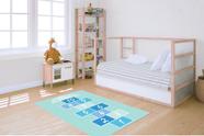 Tapete Infantil Decorativo, Retangular 1,00 X 1,30 - Amarelinha Azul