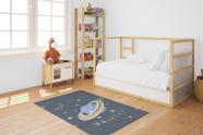 Tapete Infantil Decorativo, Retangular, 1,00m X 1,30m - Planeta