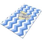 Tapete Infantil Elefantinho Chevron AZ 60x120 Antiderrapante