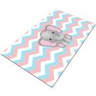 Tapete Infantil Elefantinho Chevron RS 60x120 Antiderrapante