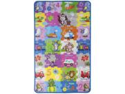 Tapete Infantil Números para Quarto Retangular - Recreio Play 90x150cm Jolitex