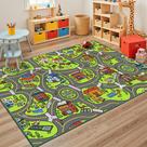 Tapete Infantil para Brincar Arenarug Mapa de Cidade e Estradas 152 x 91 cm