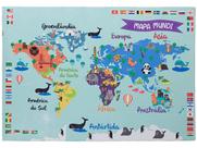 Tapete Infantil para Quarto Antiderrapante - Retangular 70x100cm Joy Mapa Jolitex Tapete Infantil para Quarto Antiderrapante - Retangular 70x100cm Joy Mapa Jolitex