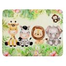 Tapete Infantil Quarto Bebe Criança Infantil Kids Savana Safari Antiderrapante 1,00x1,40 Verde