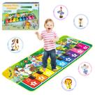 Tapete Interativo Musical Bichos Com Sons De Animais Teclado Infantil Estímulo Sensorial