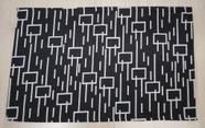 Tapete jacquard 50 cm x 80 cm - quadrado preto