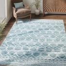 Tapete Jinchan Moroccan 122x183 cm Azul azul-petróleo Low Pile