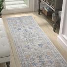 Tapete Jinchan Runner 61x152 cm Vintage Floral Antiderrapante Azul Tapete Jinchan Runner 61x152 cm Vintage Floral Antiderrapante Azul