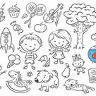 Tapete Kids Color Infantil 01 Peça 40cm x 60cm com Base Antiderrapante 100% Poliéster - Colorir
