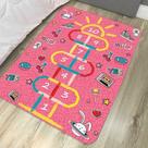 Tapete Kids Divertido Infantil 01 Peça 95cm X 1,30m Com Base Antiderrapante 100% Poliéster - Amarelinha