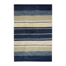 Tapete Kilim Basar Para Quarto Sala 100x140 Azul Unico Listrado