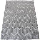 Tapete Kilim Indiano Chevron Zig Zag Cinza 2,00 x 3,00m