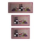 Tapete Kit Cozinha 3pcs Vinho 0,50 x 1,20/0,50 x 90 - J. Serrano