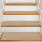 Tapete KOOTETA Stair Treads 20x76 cm, antiderrapante, bege, pacote com 15