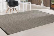 Tapete Lã Linhas Para Sala 100x150 Prata/Preto