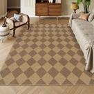 Tapete Lahome Checkered Easy Jute 183x274cm para sala de estar