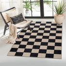 Tapete Lahome Checkered Easy Jute 91x152 cm Tapete de pátio externo