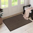 Tapete Lahome Farmhouse Chenille 60x90cm preto antiderrapante
