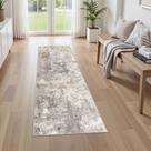 Tapete lavável UERMEI de 61 x 183 cm, corredor antiderrapante marrom cinza