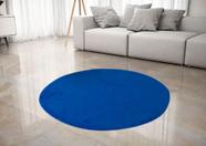 Tapete Liso RENDONDO 140X140 Pelucia MACIA COM ACAMENTO