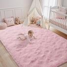 Tapete LòutiRoot Home Pink Fluffy 120x180cm para sala de estar