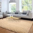 Tapete Merelax 183 x 274 cm de pelúcia antiderrapante bronzeado claro