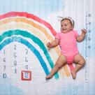 Tapete Mesversário Arco-iris Dupla Face - Fotos Bebê Mês A Mês - Alce Tapete Mesversário Arco-iris Dupla Face - Fotos Bebê Mês A Mês - Alce
