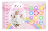 Tapete Mesversario Chuva De Amor Menina Cenario Para Fotos Enxoval Presente Aniversário
