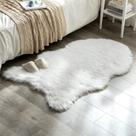 Tapete MIULEE Faux Fur, pelúcia, pele de carneiro, 91x152 cm, branco