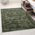 Tapete Morebes Vintage 152x213 cm Verde Antiderrapante Lavável Tapete Morebes Vintage 152x213 cm Verde Antiderrapante Lavável