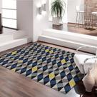 Tapete Mosaico Triangulos Color Casa Dona Antiderrapante 100 x 140 cm Tapete Mosaico Triangulos Color Casa Dona Antiderrapante 100 x 140 cm