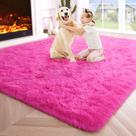 Tapete Noahas Fluffy 4x6 rosa choque grosso antiderrapante