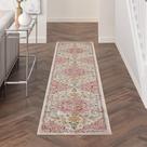 Tapete Nourison Home Passion Rosa Marfim 67x305cm Runner