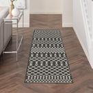 Tapete Nourison Positano Preto 61x183 cm Easy Clean Runner
