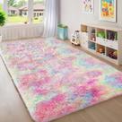 Tapete Ophanie Rainbow Colorful 150x240cm Fluffy Shag for Living