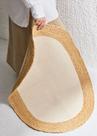 Tapete Oval em Juta e Algodão 90cm