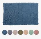 Tapete P/ Banheiro Dedinho Bolinha Toalha Para Pés Macio Cor Azul - 38x58 Cm