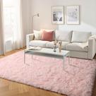 Tapete PAGISOFE Pink Fluffy Plush 150x240cm para quarto de crianças