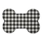 Tapete para animais de estimação em forma de osso 100% algodão preto/branco Buffalo Check