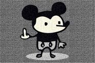 Tapete para Apartamento Mickey Doidão III 60x40 cm Preto