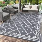 Tapete para área externa Garvee 274 x 365 cm impermeável e dobrável cinza Tapete para área externa Garvee 274 x 365 cm impermeável e dobrável cinza