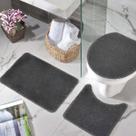 Tapete para banheiro kit 3 pçs antiderrapante algodão