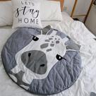 Tapete Para Bebe Decorativo Redondo 90CM Girafa 100% Algodão Multifuncional Diversos Cômodos-PREMIUM